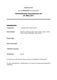 3. Ãffentliche Sitzung des Gemeinderates Paunzhausen vom 24.03 ...