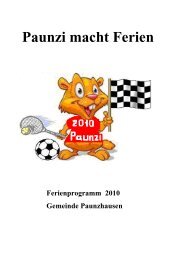 Paunzi macht Ferien - Paunzhausen