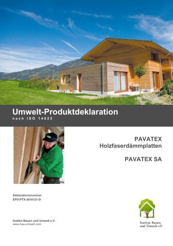 EPD PAVATEX Holzfaserdämmplatten