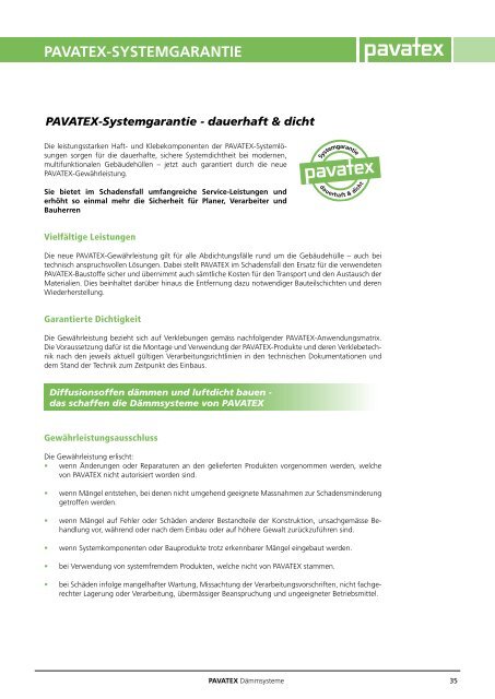 Dämmsysteme - Pavatex