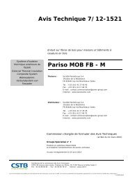 Avis Technique 7/12-1521 Pariso MOB FB - M - Pavatex