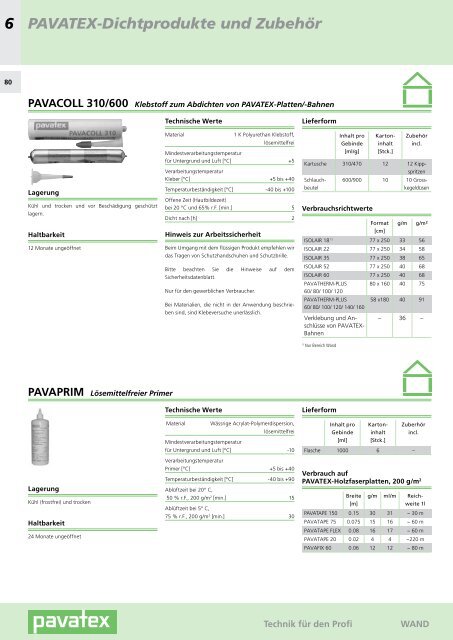 Technik fÃ¼r den Profi - Pavatex