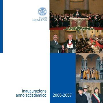 Inaugurazione anno accademico 2006-2007 - UniversitÃ  degli studi ...