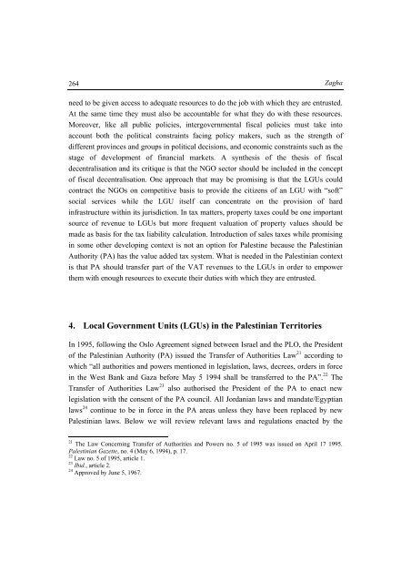 The Palestinian Economy. Theoretical and Practical Challenges