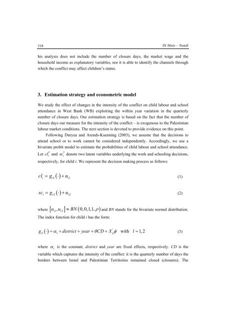 The Palestinian Economy. Theoretical and Practical Challenges