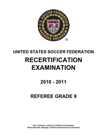 RECERTIFICATION - PA West Soccer Association