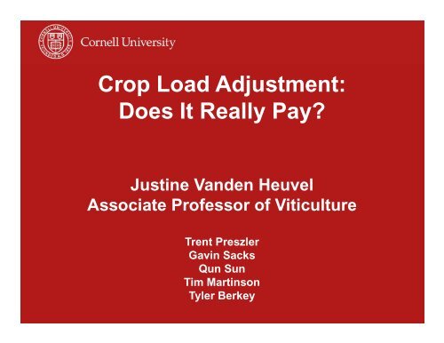 Crop Load Adjustment - PA Wine Grape Growers Network