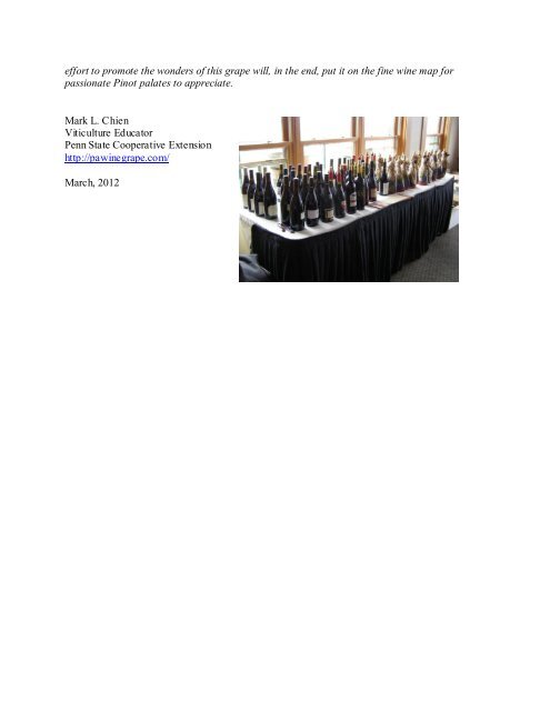 Pinot Noir in Eastern N. America - PA Wine Grape Growers Network