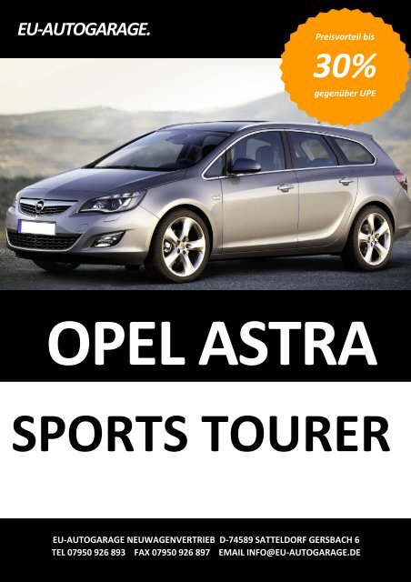 Opel Astra J Sports Tourer Kombi Neues Modell Eu Autogarage