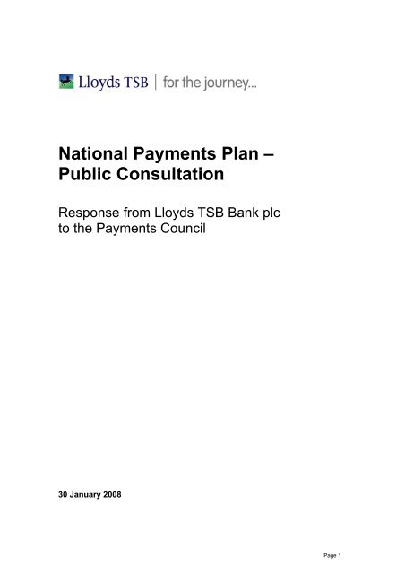 Lloyds TSB Group - Payments Council