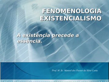 FENOMENOLOGIA EXISTENCIALISMO - UTFPR