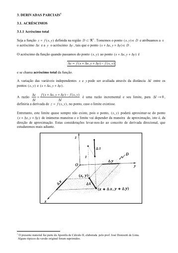 Derivadas parciais - UTFPR