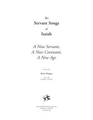 The Servant Songs of Isaiah - Peninsula Bible Church Cupertino
