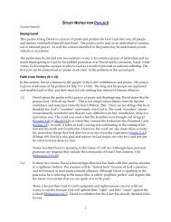 STUDY NOTES FOR PSALM 9 Background This psalm of king ...