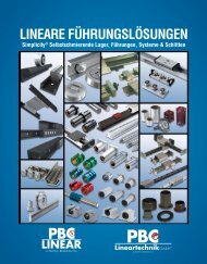 LINEARE FÜHRUNGSLÖSUNGEN - PBC Lineartechnik GmbH