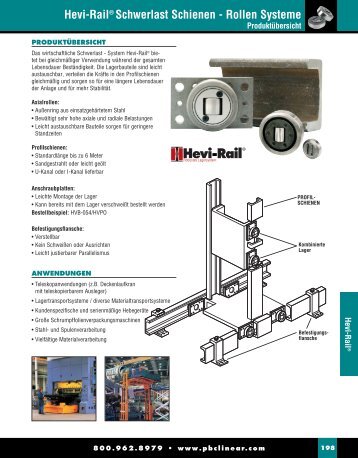 Hevi-Rail® Schwerlast Schienen - Rollen Systeme