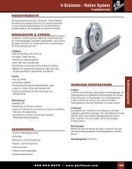 V-Schienen - Rollen System