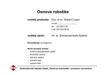 Čupić uvod u robotiku - PBF