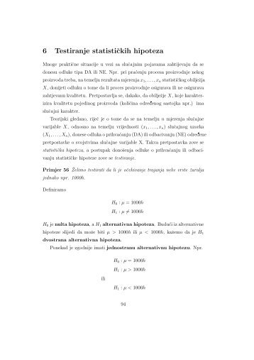 6. Testiranje statističkih hipoteza - PBF