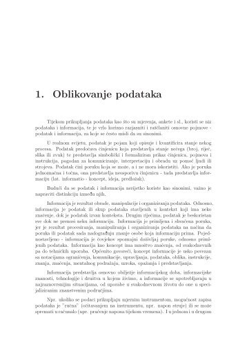 1. Oblikovanje podataka - PBF