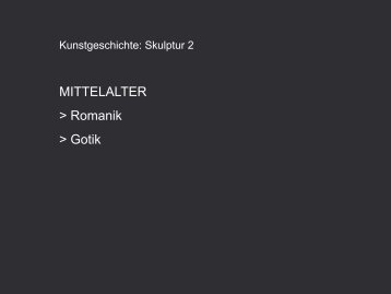 Skulptur 2: Mittelalter - pbg