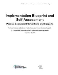 Implementation Blueprint and Self-Assessment - PBIS