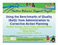 Using the Benchmarks of Quality (BoQ): from Administration ... - PBIS