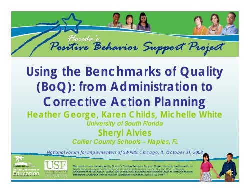 Using the Benchmarks of Quality (BoQ): from Administration ... - PBIS