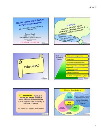 PBIS Implementation Leadership and Culture