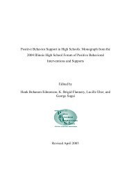 Positive Behavior Support in High Schools: Monograph from ... - PBIS