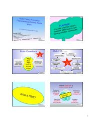 Multi-tiered Frameworks & SSW - PBIS