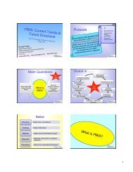 Current Trends and Future Directions - PBIS