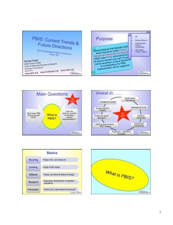 Current Trends and Future Directions - PBIS