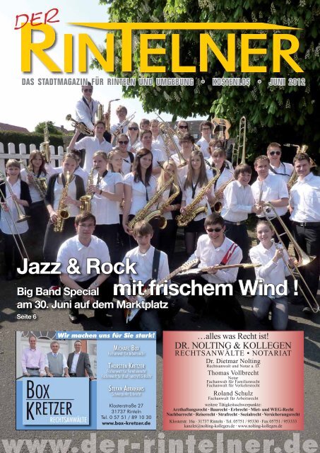 Jazz & Rock mit frischem Wind ! - Der Rintelner