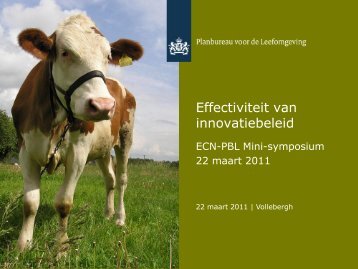 Effectiviteit van innovatiebeleid: Herman Vollebergh (PBL) (PDF ...