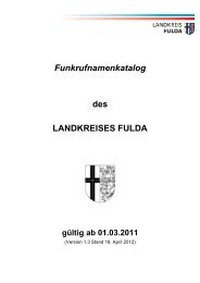 Funkrufnamenkatalog des LANDKREISES FULDA - Feuerwehren ...