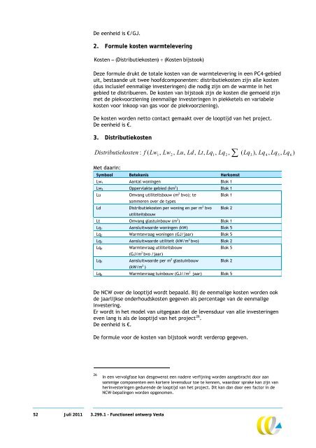 Functioneel ontwerp Vesta - Planbureau voor de Leefomgeving