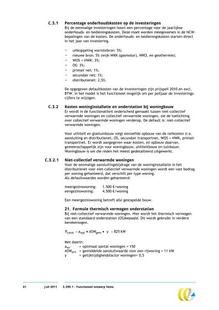 Functioneel ontwerp Vesta - Planbureau voor de Leefomgeving