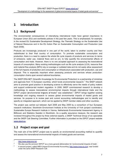 EIPOT Final Project Report - Stockholm Environment Institute