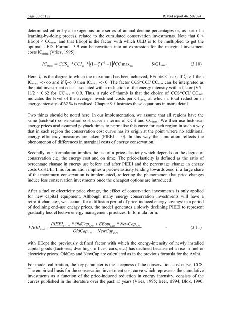 Targets IMage Energy Regional (TIMER) Model, Technical ...