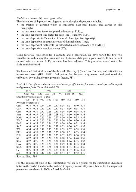 Targets IMage Energy Regional (TIMER) Model, Technical ...