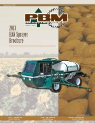 2013 HAV Sprayer Brochure - PBM Supply & Mfg.