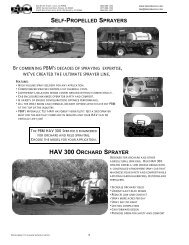 self-propelled sprayers hav 300 orchard sprayer - PBM Supply & Mfg.