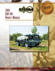 2009 HAV 300 Owner's Manual - PBM Supply & Mfg.