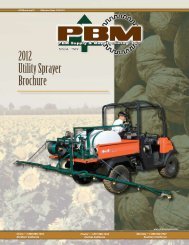 2012 Utility Sprayer Brochure - PBM Supply & Mfg.