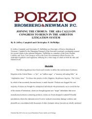 Joining the Chorus - Porzio, Bromberg, and Newman PC