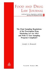 The Final Sampling Regulations of Prescription Drug Marketing Act ...