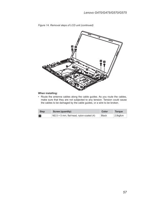 Lenovo G470/G475/G570/G575 Hardware Maintenance Manual