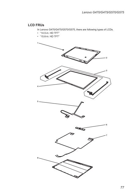 Lenovo G470/G475/G570/G575 Hardware Maintenance Manual