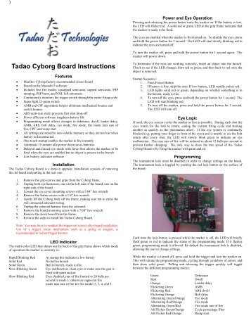 Tadao M5 Cyborg manual - Tadao Technologies